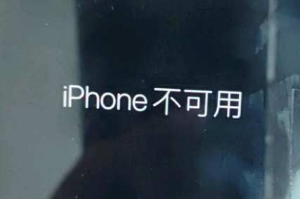 东城苹果服务网点分享锁屏界面显示“iPhone 不可用”如何解决 